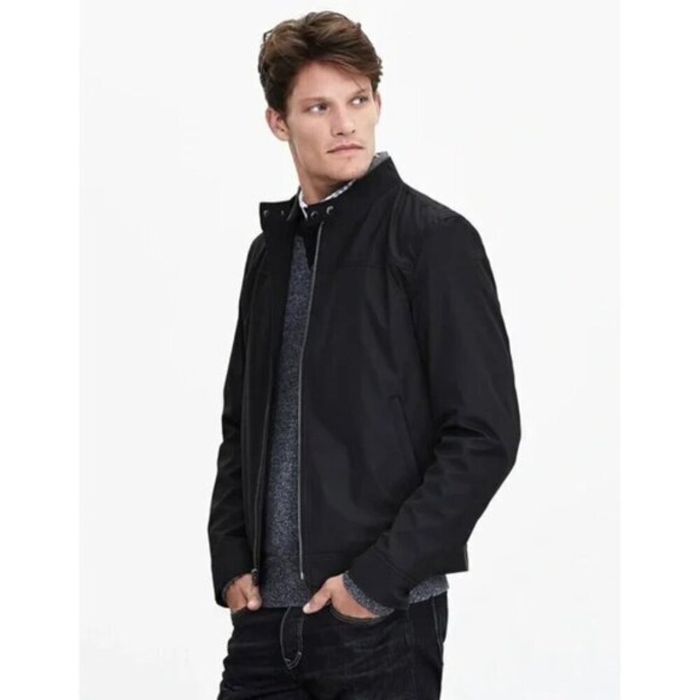 Banana Republic Black Bomber Jacket